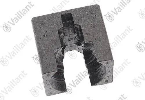 Vaillant Wärmedämmung in quadratischer Form mit geprägter Oberfläche, geeignet für ein Zirkulationsset, zeigt Aussparungen zur Befestigung.